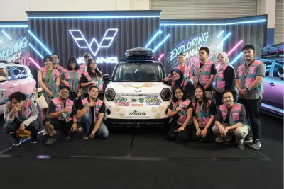 Kreatif! Wuling Aira ev Berubah Jadi Kanvas Seni di IMX 2026