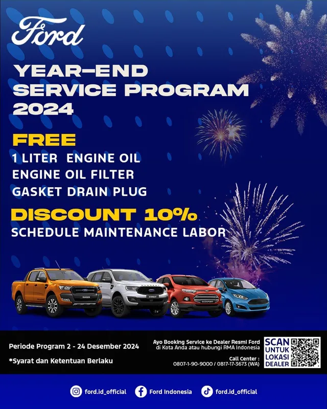 RMA Indonesia Hadirkan Program Servis Akhir Tahun untuk Ford, Banyak Gratisannya