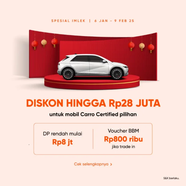Rangsang Peminat Mobil Bekas, Carro Hadirkan Deretan Penawaran Spesial di Awal Tahun